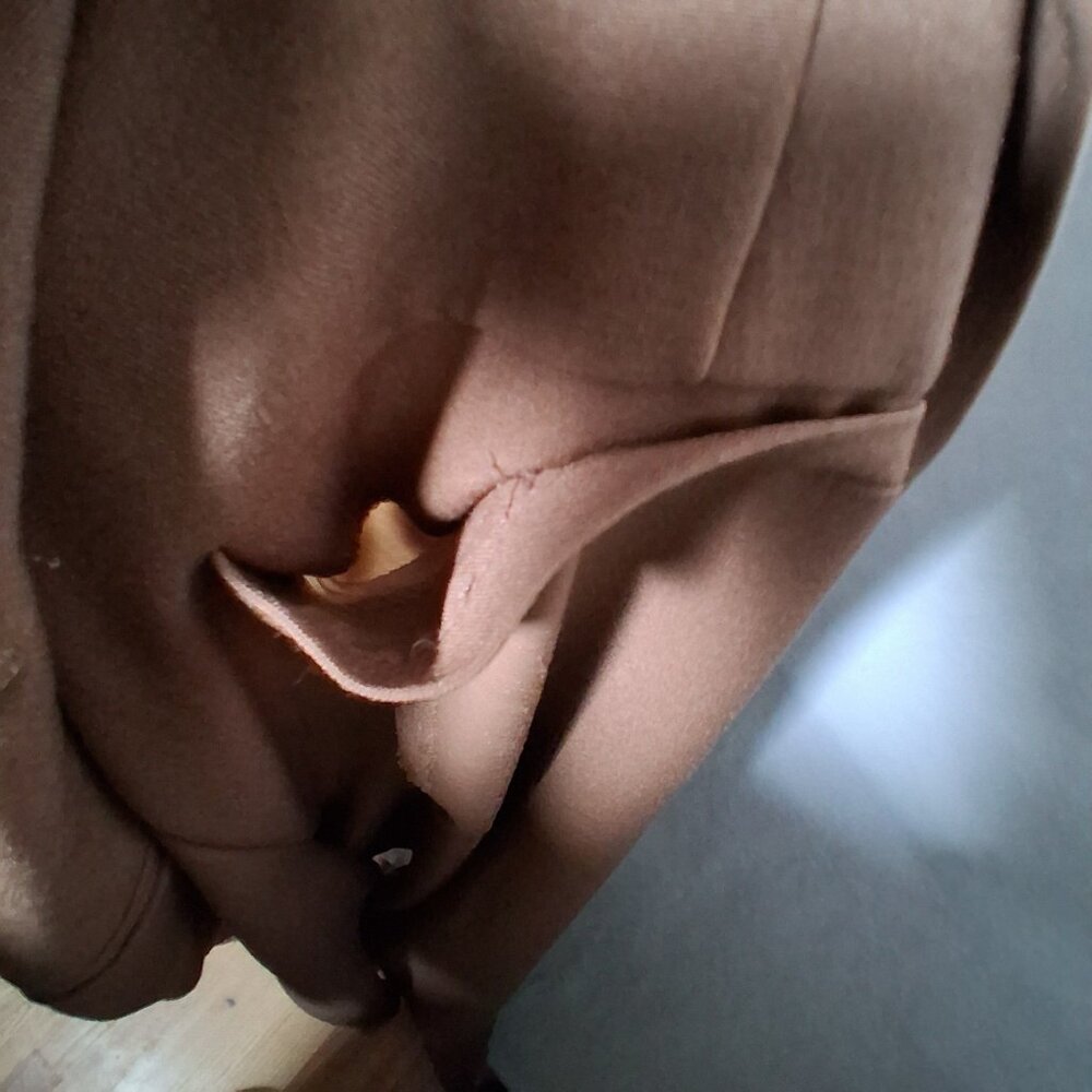 Cato Dress Pants Women Size 12 Brown Wide Leg Button Stretch Classic NEW - Picture 13 of 14
